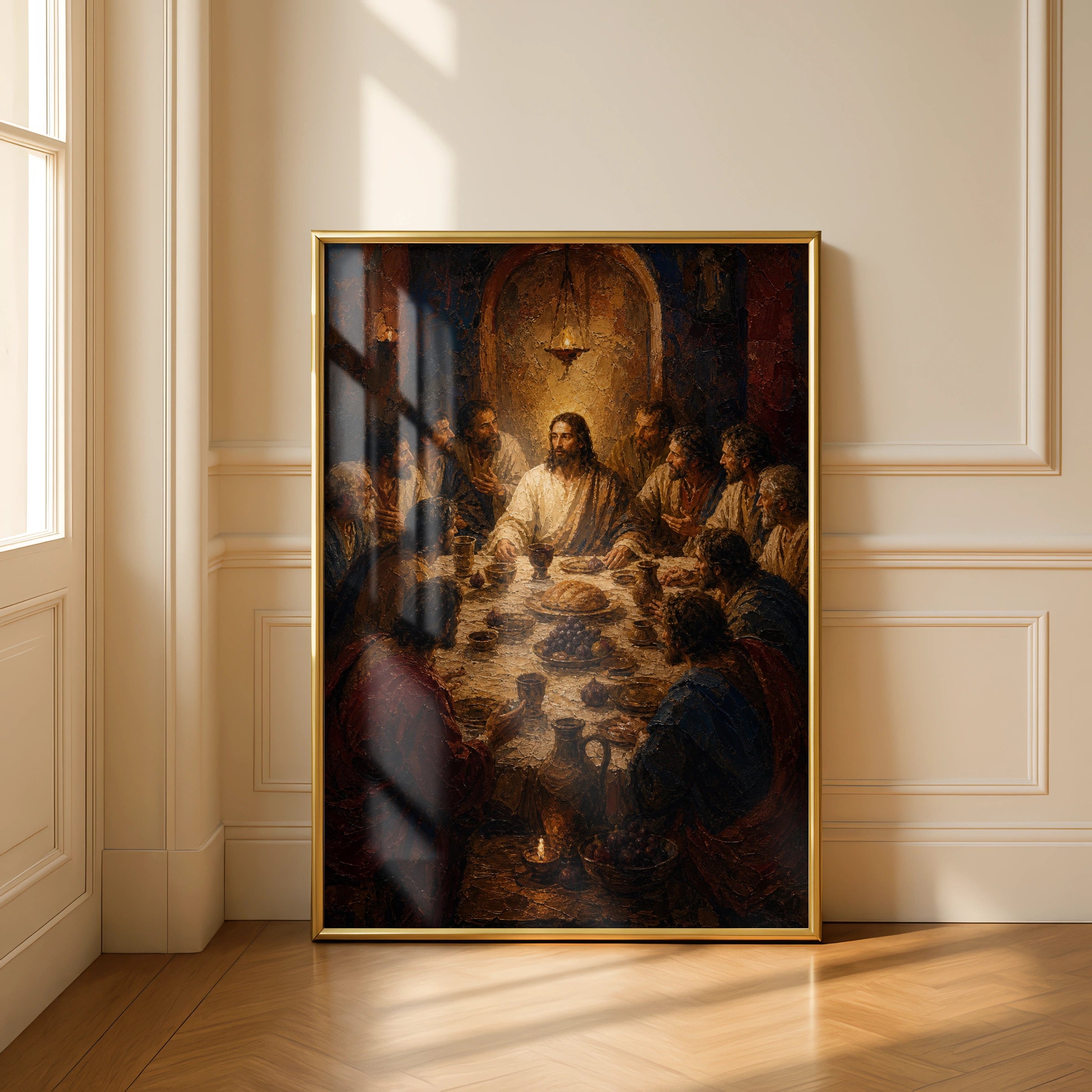 The Last Supper Poster, Jesus Christ Wall Art, Christian Biblical Print, Religious Home Decor