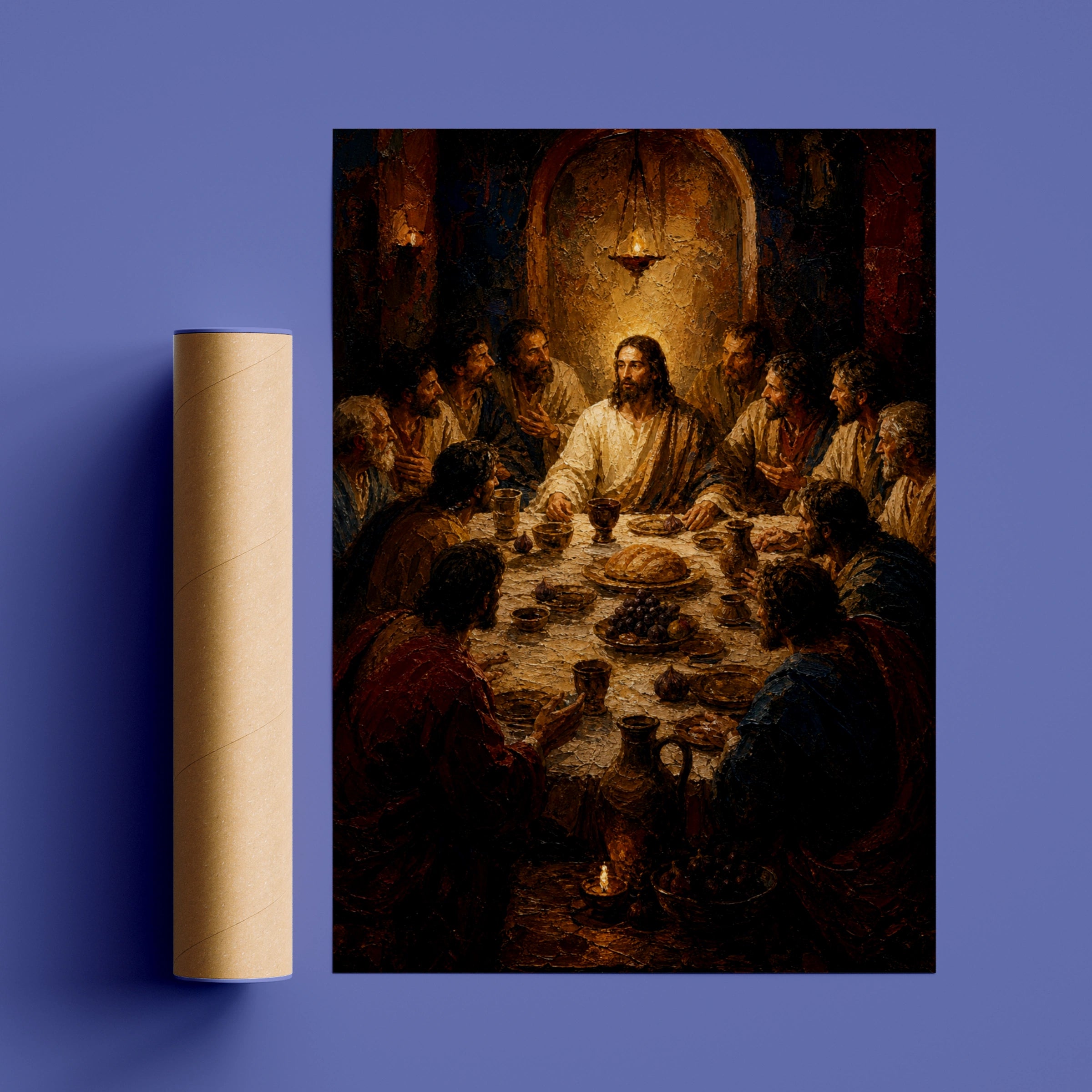 The Last Supper Poster, Jesus Christ Wall Art, Christian Biblical Print, Religious Home Decor