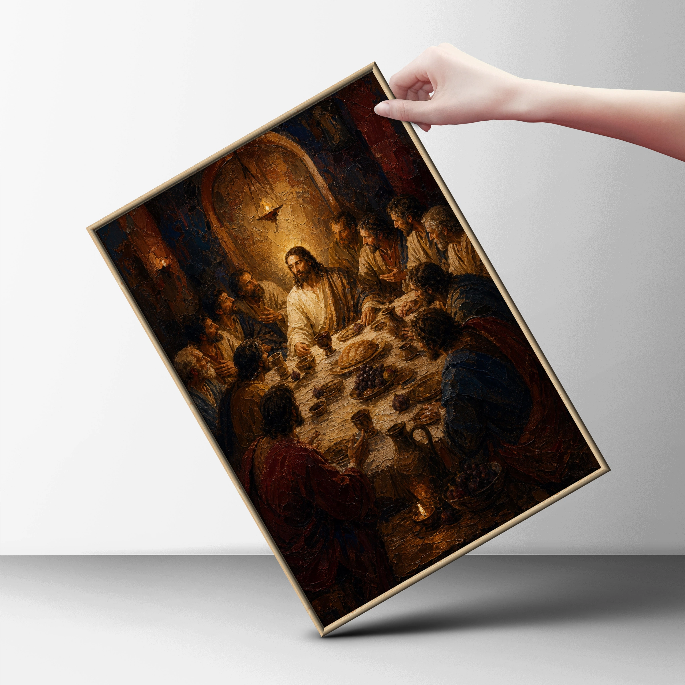 The Last Supper Poster, Jesus Christ Wall Art, Christian Biblical Print, Religious Home Decor